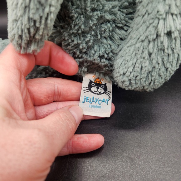 Jellycat Forest Green Bunny Rabbit Plush Toy Soft Floppy Ears Snuggable Comfort - Picture 6 of 11